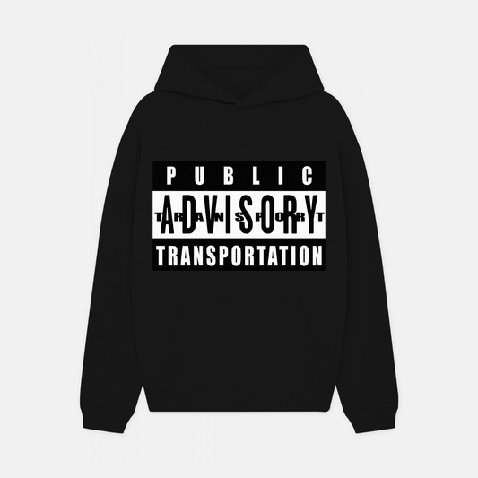 PUBLIC ADVISORY HOODIE (BLACK)
